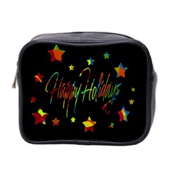 Happy Holidays Mini Toiletries Bag 2-side by Valentinaart