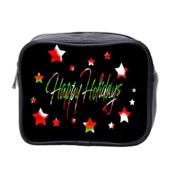 Happy Holidays 2  Mini Toiletries Bag 2-side by Valentinaart