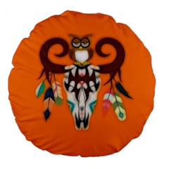 The Owl Designed For Kid s  Large 18  Premium Flano Round Cushions by GabriellaDavid