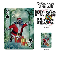 Funny Santa Claus In The Underwater World Playing Cards 54 Designs  by FantasyWorld7