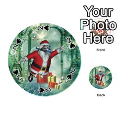 Funny Santa Claus In The Underwater World Playing Cards 54 (round)  by FantasyWorld7