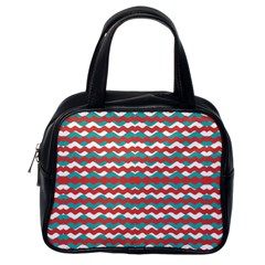 Geometric Waves Classic Handbags (one Side)