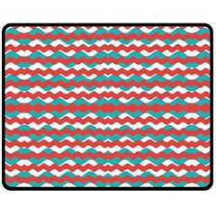 Geometric Waves Fleece Blanket (medium)  by dflcprints