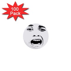 Scared Woman Expression 1  Mini Buttons (100 Pack)  by dflcprints
