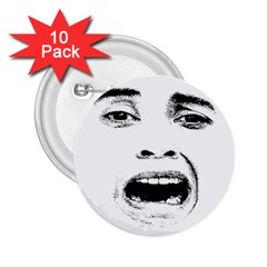 Scared Woman Expression 2 25  Buttons (10 Pack)  by dflcprints