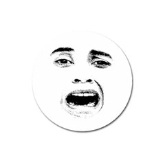 Scared Woman Expression Magnet 3  (round) by dflcprints