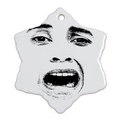 Scared Woman Expression Snowflake Ornament (2-side) by dflcprints
