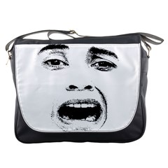 Scared Woman Expression Messenger Bags by dflcprints
