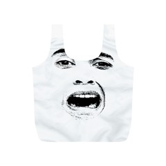 Scared Woman Expression Full Print Recycle Bags (s)  by dflcprints