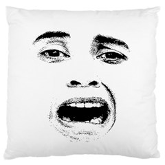 Scared Woman Expression Large Flano Cushion Case (two Sides) by dflcprints