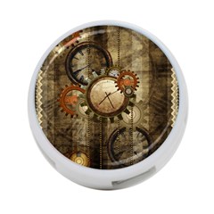 Wonderful Steampunk Design With Clocks And Gears 4-port Usb Hub (one Side) by FantasyWorld7