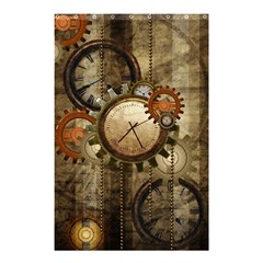 Wonderful Steampunk Design With Clocks And Gears Shower Curtain 48  X 72  (small)  by FantasyWorld7