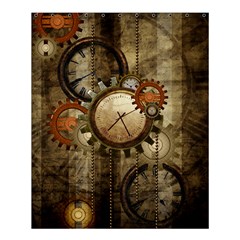 Wonderful Steampunk Design With Clocks And Gears Shower Curtain 60  X 72  (medium)  by FantasyWorld7