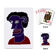 Man Portrait Caricature Playing Card by dflcprints