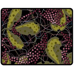 Abstract garden Fleece Blanket (Medium) 