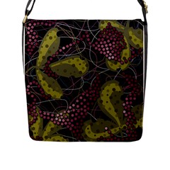 Abstract garden Flap Messenger Bag (L) 
