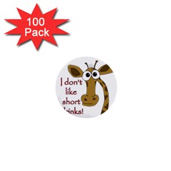 Giraffe Joke 1  Mini Buttons (100 Pack)  by Valentinaart