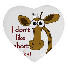 Giraffe joke Heart Ornament (2 Sides)