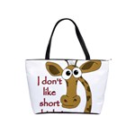 Giraffe joke Shoulder Handbags Front