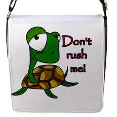Turtle Joke Flap Messenger Bag (s) by Valentinaart