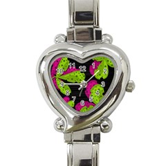 Decorative Leafs  Heart Italian Charm Watch by Valentinaart