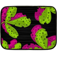 Decorative Leafs  Fleece Blanket (mini)