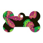 Colorful leafs Dog Tag Bone (One Side) Front