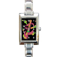 Moon Tree Rectangle Italian Charm Watch by Valentinaart