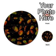 Floral Abstraction Multi-purpose Cards (round)  by Valentinaart