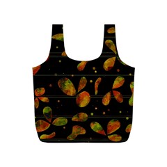 Floral Abstraction Full Print Recycle Bags (s)  by Valentinaart