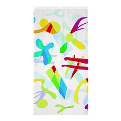 Playful Shapes Shower Curtain 36  X 72  (stall)  by Valentinaart