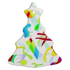 Playful Shapes Christmas Tree Ornament (2 Sides) by Valentinaart