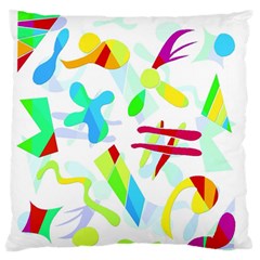 Playful Shapes Large Flano Cushion Case (two Sides)