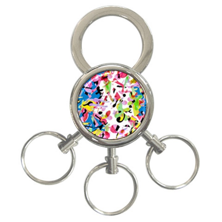 Colorful pother 3-Ring Key Chains