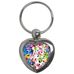 Colorful Pother Key Chains (heart)  by Valentinaart