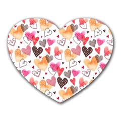 Colorful Cute Hearts Pattern Heart Mousepads