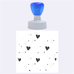 Colorful Cute Hearts Pattern Rubber Round Stamps (Large)