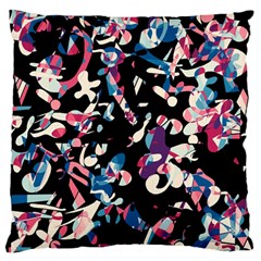 Creative Chaos Large Flano Cushion Case (one Side) by Valentinaart