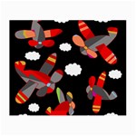 Playful airplanes  Small Glasses Cloth Front