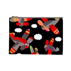 Playful airplanes  Cosmetic Bag (Large) 