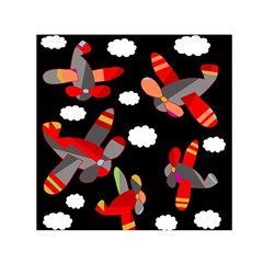 Playful airplanes  Small Satin Scarf (Square)