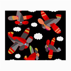 Playful Airplanes  Small Glasses Cloth