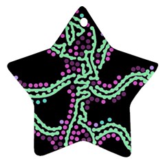 Playful Dots Star Ornament (two Sides) 