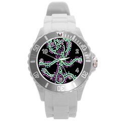 Playful Dots Round Plastic Sport Watch (l) by Valentinaart