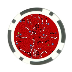 Red Fantasy Poker Chip Card Guards (10 Pack)  by Valentinaart