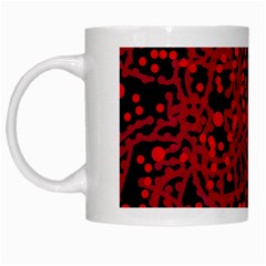 Red Emotion White Mugs by Valentinaart