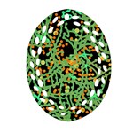 Green emotions Ornament (Oval Filigree)  Front