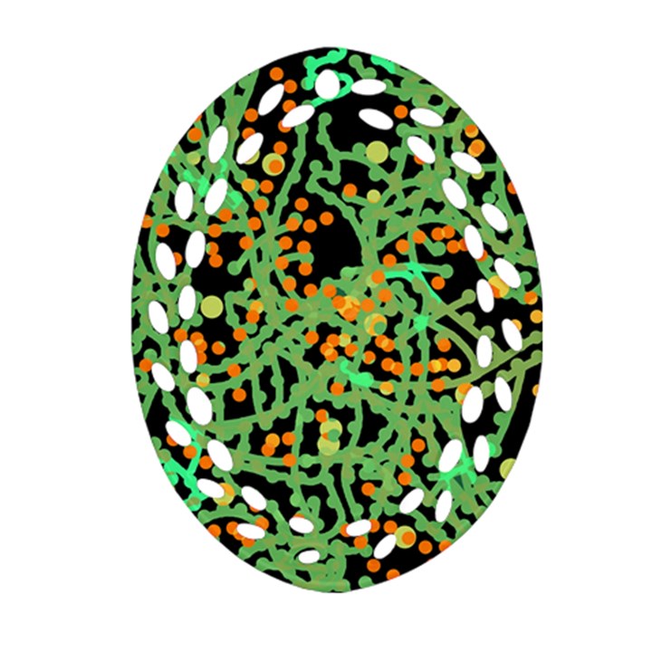 Green emotions Ornament (Oval Filigree) 