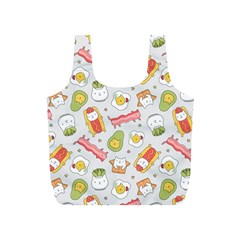 Funny Cat Food Succulent Pattern  Full Print Recycle Bags (S) 