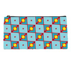 Shapes In Squares Pattern                                                                                                            	pencil Case by LalyLauraFLM